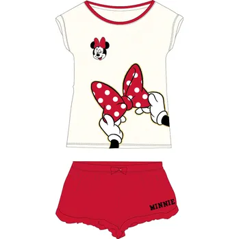 Dívčí pyžamo Minnie Mouse - licence Dívčí pyžamo - Minnie Mouse 5204A091, smetanová / červená Barva: Smetanová, Velikost: 164