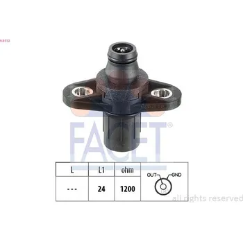 Auto-moto Snímač, poloha vačkového hřídele FACET 9.0112