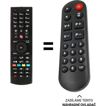 Dálkový ovladač Gogen TVH32A225 LED TV náhradní dálkový ovladač pro seniory