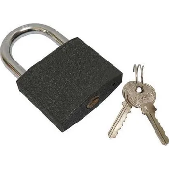 Visací zámek TOPTRADE zámek visací, černý, 38 mm