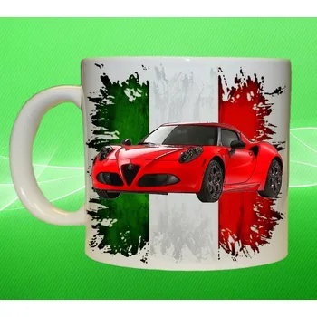 hrnek s alfou Alfa Romeo 4C 75ml (hrneček s osobním autem )