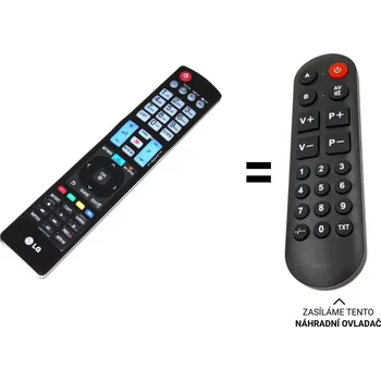 Dálkový ovladač LG AKB73615362 náhradní dálkový ovladač pro seniory