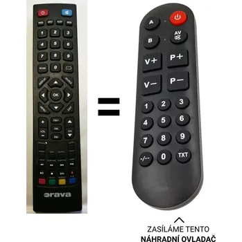 Dálkový ovladač Orava LT-823 LED P83B náhradní dálkový ovladač pro seniory