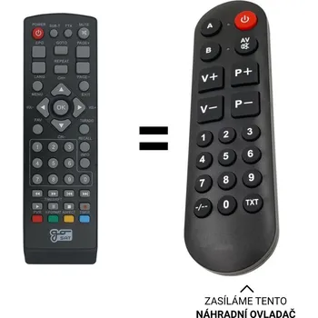 Gosat GS100HD, GS150HD náhradní dálkový ovladač pro seniory.