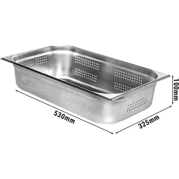 Dóza na potraviny G.Gastro GN nádoba perforovaná 1/1 - hloubka 100 mm