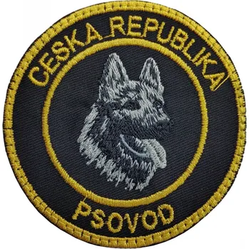 Nášivka ARMÁDNÍ ORIGINÁL AČR Nášivka vlčák bezpečnostní služby Psovod Česká republika Velcro YZ-8
