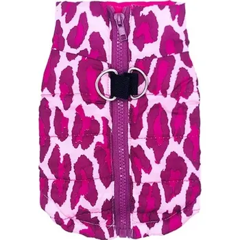 Obleček pro psa Nepromokavý obleček pro malé psy v maskáčovém vzoru - Fushia Leopard,L