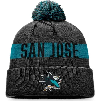 Čepice Kulich SJS Fundamental Cuff with Pom San Jose Sharks