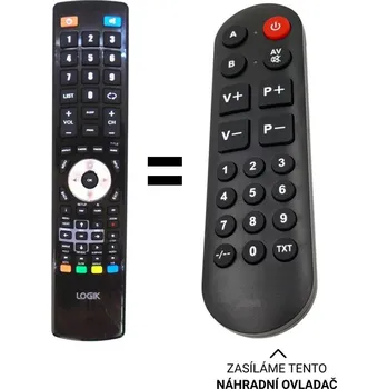 Logik RC15, RC16, RC17, RC18 náhradní dálkový ovladač pro seniory