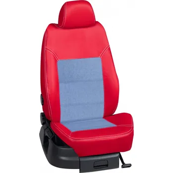 Potah sedadla Autopotahy Seat LEON / od r.2013->, 4 dveře, KOŽENKA > OR 0420 (OR 0420 / Červený koženkový bok)