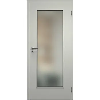 Stavební výplň SAPELI ELEGANT KOMFORT M40 - CPL LAMINÁT - OTOČNÉ DVEŘE VČ. ZÁRUBNĚ - Šedá Průchozí šířka (cm): 70, Průchozí výška (cm): 197, Typ skla: Satináto bílé