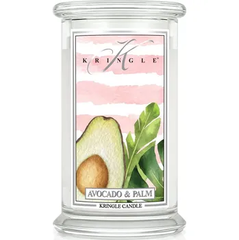Svíčka Kringle Candle svíčka Avocado & Palm (sójový vosk), 623 g