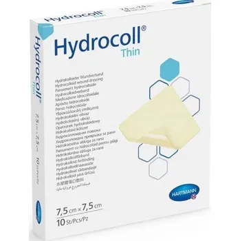 Náplast Hydrokoloidní krytí Hydrocoll Thin 10 ks—7,5 x 7,5 cm
