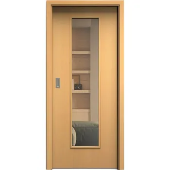 Interiérové dveře SAPELI ELEGANT KOMFORT M55 - DÝHA - POSUVNÉ DVEŘE VČ. ZÁRUBNĚ - Buk Průchozí šířka (cm): 90, Průchozí výška (cm): 197, Typ skla: Planibel bronz