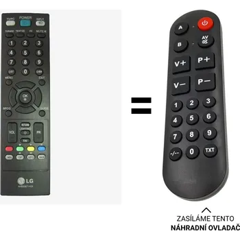 Dálkový ovladač LG AKB33871420 AKB33871424 náhradní dálkový ovladač pro seniory.