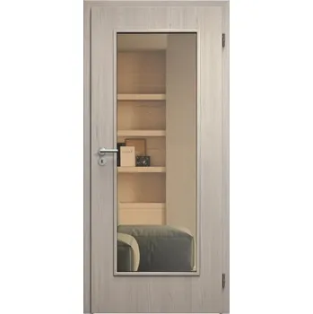 Interiérové dveře SAPELI ELEGANT KOMFORT M40 - CPL LAMINÁT - OTOČNÉ DVEŘE VČ. ZÁRUBNĚ - Borovice bílá Průchozí šířka (cm): 80, Průchozí výška (cm): 197, Typ skla: Planibel bronz