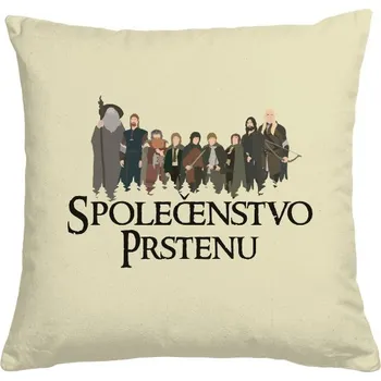 Bytový textil Polštář bavlněný s potiskem Silhouety Středozemě