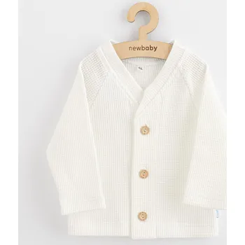 Kojenecký kabátek na knoflíky New Baby Luxury clothing Oliver bílý, vel. 86 (12-18m)