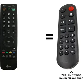 Dálkový ovladač LG AKB69680403 náhradní dálkový ovladač pro seniory