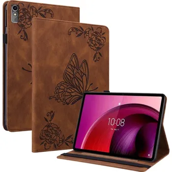Pouzdro na tablet Imprint zavírací pouzdro na Lenovo Tab M10 5G - hnědé