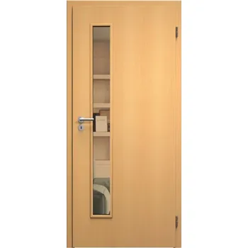 Interiérové dveře SAPELI ELEGANT KOMFORT M60 - DÝHA - OTOČNÉ DVEŘE VČ. ZÁRUBNĚ - Buk Průchozí šířka (cm): 90, Průchozí výška (cm): 197, Typ skla: Planibel bronz