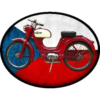 Nášivka nášivka s Českou motorkou 07 Obdélník (nášivky motorky)