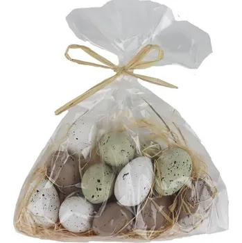 Velikonoční dekorace Dekorační vajíčka, 12 ks X4701 - dia 1,8 x 3 cm