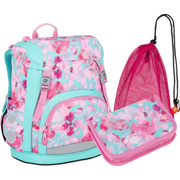 Školní batoh Lehká školní aktovka Topgal Květinky KIRA 23035 SET MEDIUM