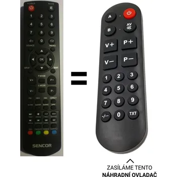Dálkový ovladač Sencor SLE1660M4 SLE 1660M4SE náhradní dálkový ovladač pro seniory