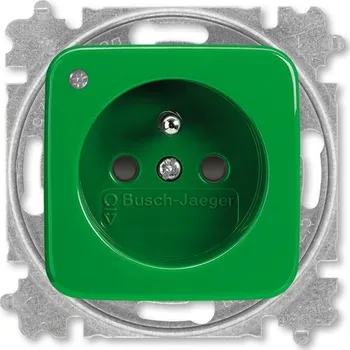 Elektrická zásuvka ABB Zásuvka 5589B-A02357 Z,jednonásobná s clon., se signalizací provozního stavu, bezšroubová, zelená 5589B-A02357 Z