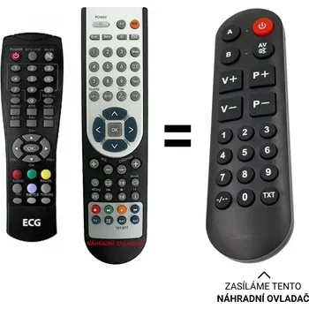 Dálkový ovladač ECG DVT850, Evolve DT1105, Optex 8812 náhradní dálkový ovladač pro seniory