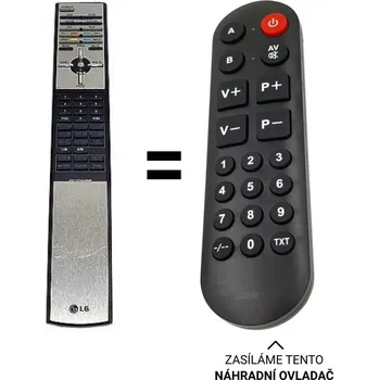 Dálkový ovladač LG 6710V00136V náhradní dálkový ovladač pro seniory