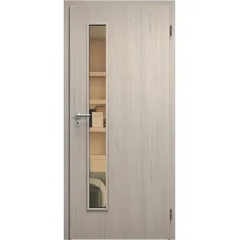 Interiérové dveře SAPELI ELEGANT KOMFORT M60 - CPL LAMINÁT - OTOČNÉ DVEŘE VČ. ZÁRUBNĚ - Borovice bílá Průchozí šířka (cm): 100, Průchozí výška (cm): 197, Typ skla: Planibel bronz