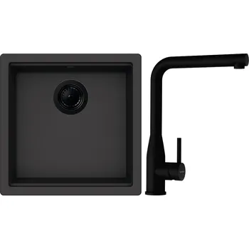 Kuchyňský dřez Set Schock S31-16 (dřez Kiruna N-100 Dusk + baterie Keto.120 Puro + komponenty Puro)