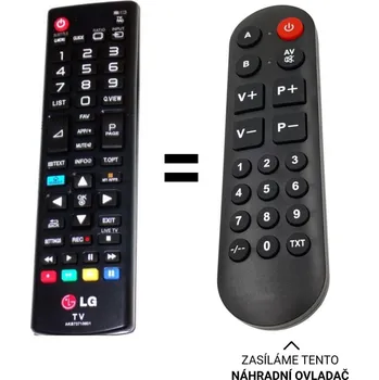 LG 42LN613S-ZB náhradní dálkový ovladač pro seniory
