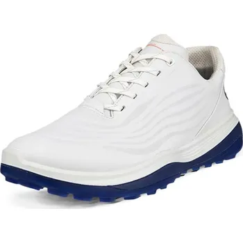 Golf Ecco LT1 pánské kožené golfové voděodolné boty, bílé bílé, standardní, bez spajků, 45