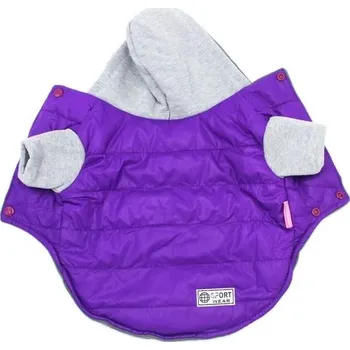 Obleček pro psa Hřejivá psí bunda s kapucí - Nachový,16