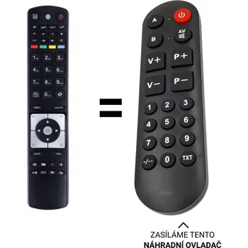 Telefunken H32S4, H42S4 náhradní dálkový ovladač pro seniory