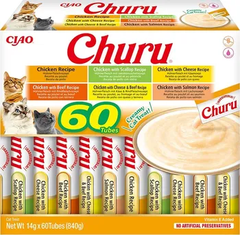 Pamlsek pro kočku Inaba Ciao Churu Cat Snack Multipack Chicken Variety