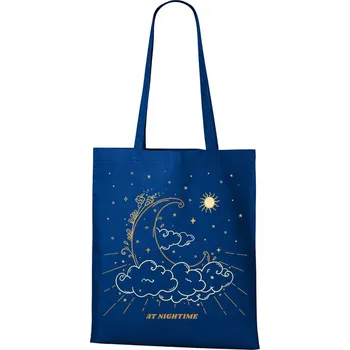 Plátěná taška At nighttime, Barva Modrá, Velikost 40×45 cm, Canvas Nákupní taška Bezvatriko.cz 1208