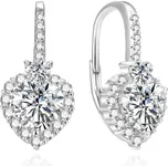 Beneto Blyštivé stříbrné náušnice Srdíčka AGUC389L + 2 měsíce na vrácení zboží