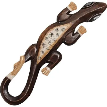 Dekorace na stěnu Ještěrka dřevo 50 cm 03