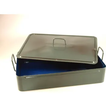 pekáč Pekáč smalt /modrý vnitřek 50x30x12 cm s poklicí