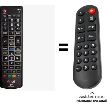 Dálkový ovladač LG AKB73975729 náhradní dálkový ovladač pro seniory