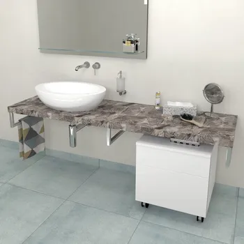 Sapho AVICE deska 140x50cm, šedý kámen, AV1410