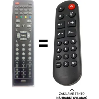 Dálkový ovladač Silva Scheider LED 2450 DVB-T náhradní dálkový ovladač pro seniory.