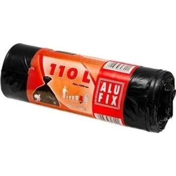 Pytle na odpadky Pytel na odpad Alufix 110 l, 23 mic, černý, 10 ks