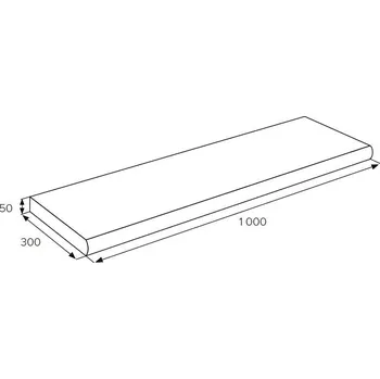 BEST BAZÉNOVÝ LEM přímý s přesahem 50/1000/300mm přírodní
