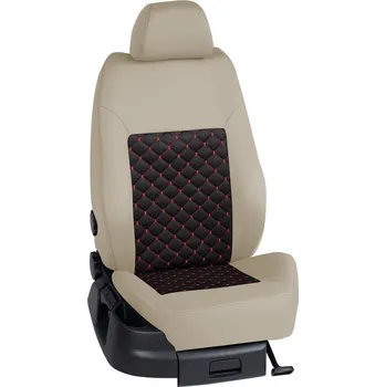 Potah sedadla Autopotahy Ford FIESTA / od r.2002-> , 5/3 dveří, Ambiente, Fashion, Trend, STANDARD > KS002 (KS002 / Béžový bok)