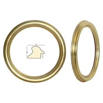 Rám na obraz Masivní rám zlatý kulatý – průměr 30cm (Masivní rám zlatý kulatý – průměr 30cm)